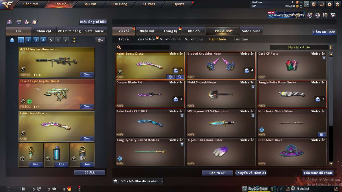 shop acc cf uy tin gia re